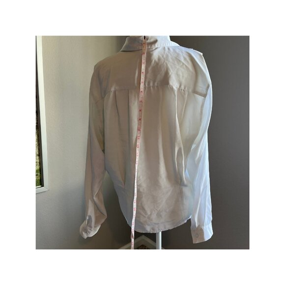 Evan-Picone Petites Size 10 Button Up Collared Blouse Top - Picture 3 of 6